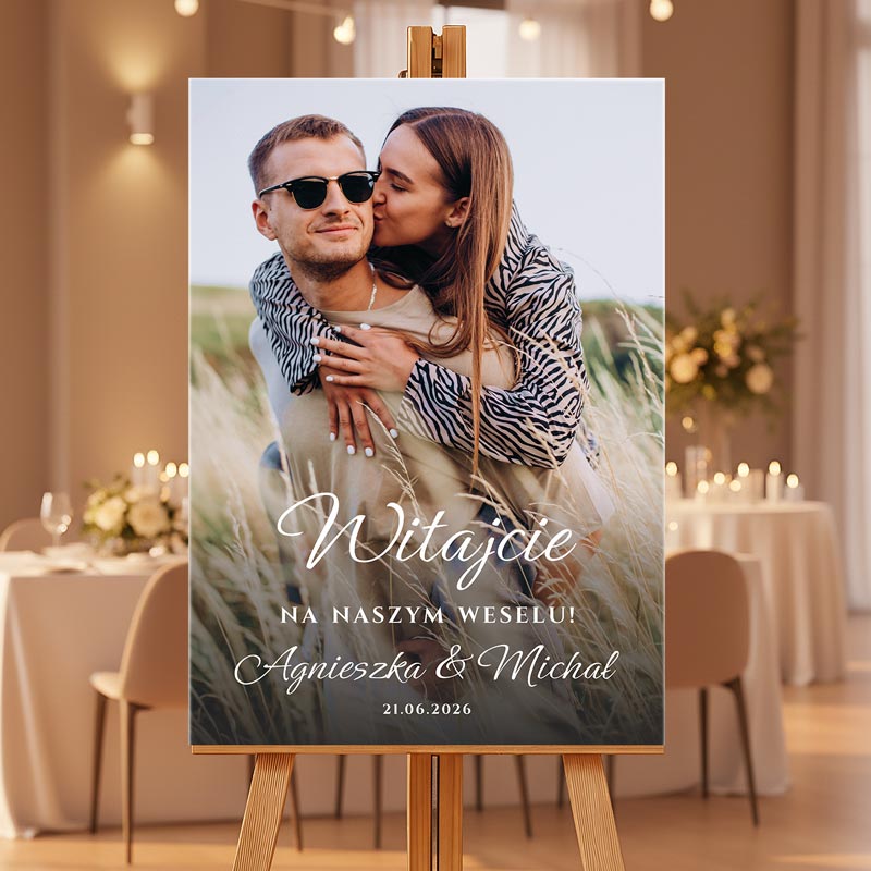 Ślubna tablica powitalna