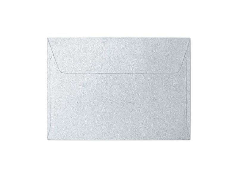 Elegancka Koperta C6 z Połyskiem Srebrna