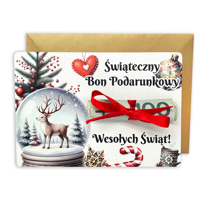 Świąteczny Bon Podarunkowy Kolorowy Voucher na Gwiazdkę MD1632 - obrazek 2