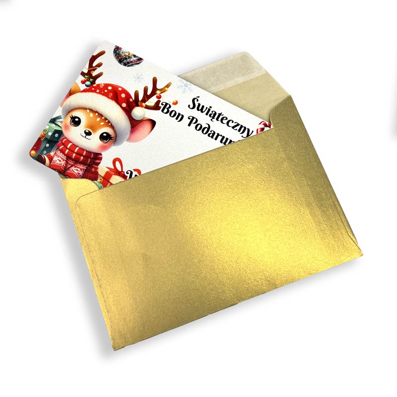 Karta Podarunkowa Bon z Motywem Świątecznym na Pieniądze MD1633 - obrazek 3