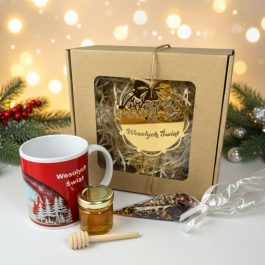 Zestaw Świąteczny z Kubkiem Prezent Firmowy z Logo MD1615
