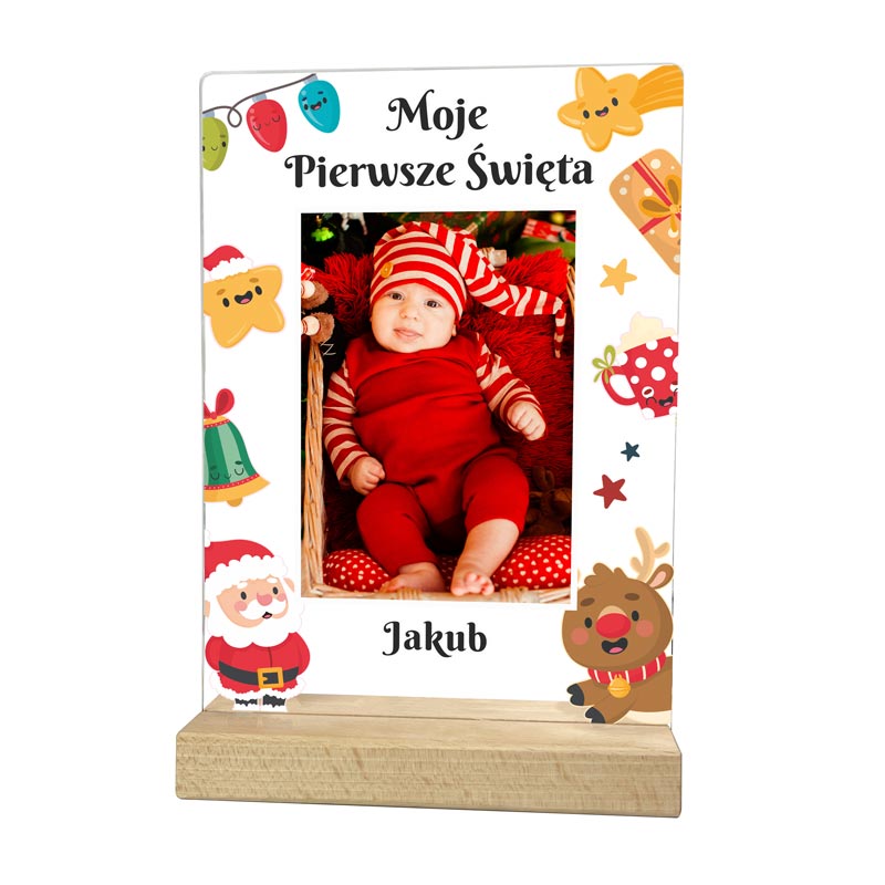 Statuetka Moje Pierwsze Święta Personalizowana Imieniem Zdjęciem MD1646 - obrazek 2