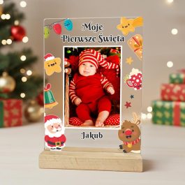 Statuetka Moje Pierwsze Święta Personalizowana Imieniem Zdjęciem MD1646