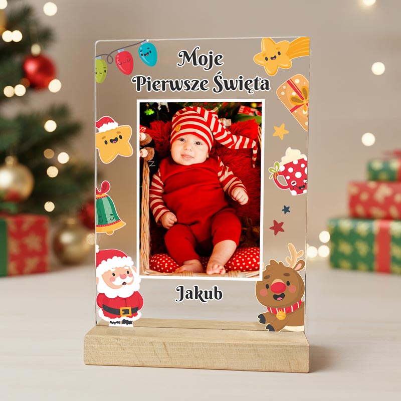Statuetka Moje Pierwsze Święta Personalizowana Imieniem Zdjęciem MD1646