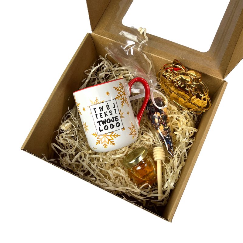 Świąteczny Zestaw z Kubkiem i Miodem Prezent dla Kontrahentów MD1616