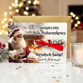Świąteczny Bon Podarunkowy na Pieniądze z Mikołajem MD1631
