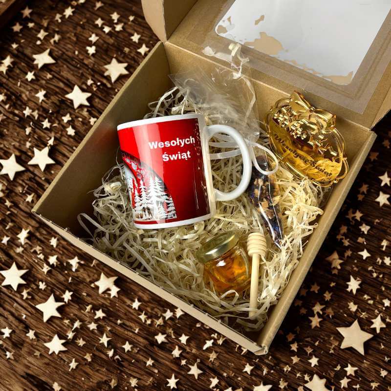 Zestaw Świąteczny z Kubkiem Prezent Firmowy z Logo MD1615
