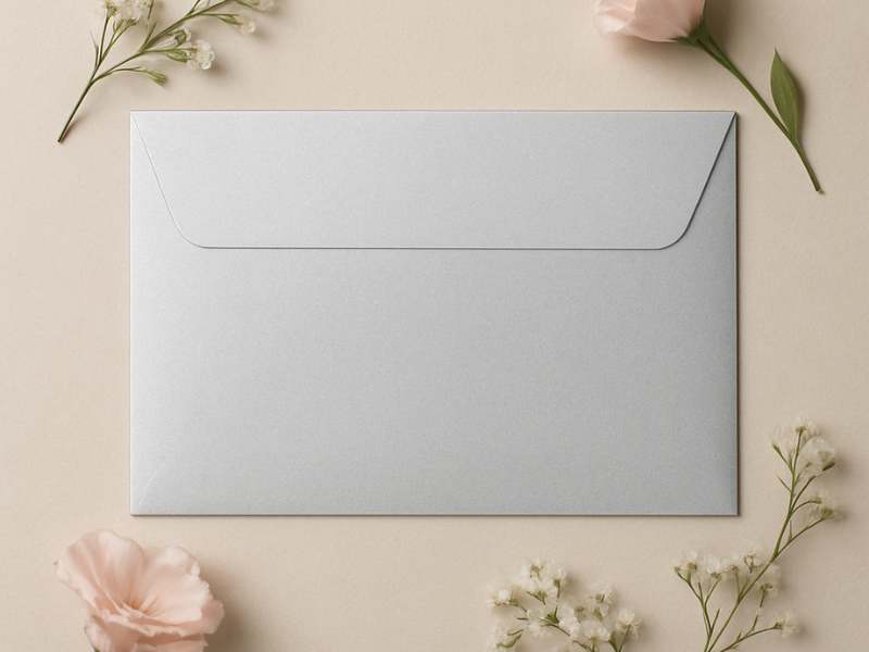 Elegancka Koperta C6 z Połyskiem Srebrna