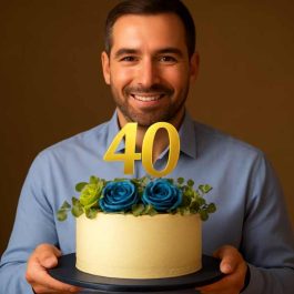 Złota Dekoracja Tortu 40