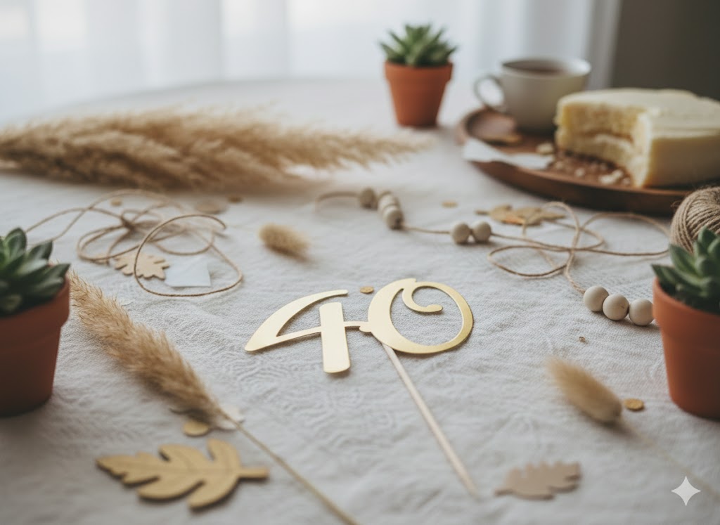 Złota Dekoracja Tortu 40