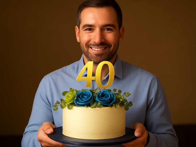 Złota Dekoracja Tortu 40