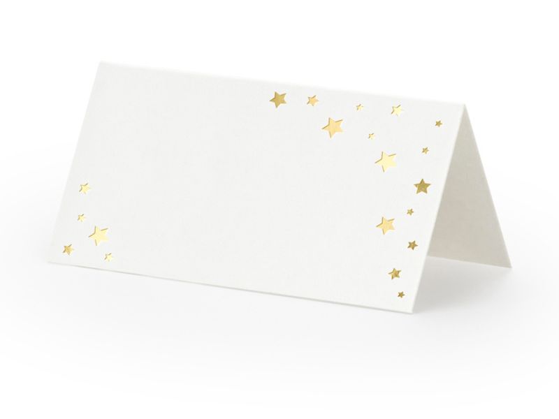 Wizytówki na Stół Let's Celebrate Złote Gwiazdki