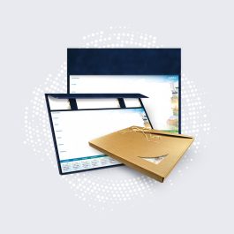 Biuwar Podkładka na Biurko z Kalendarzem 47x39 cm Granatowy AN1410