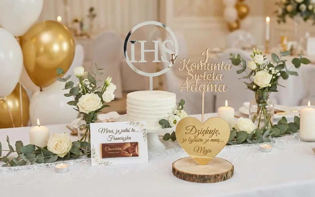 Od Toppera na Tort po Pamiątkę dla Gości – Kompletny Przewodnik po Dekoracjach i Podziękowaniach – Pierwsza Komunia Święta