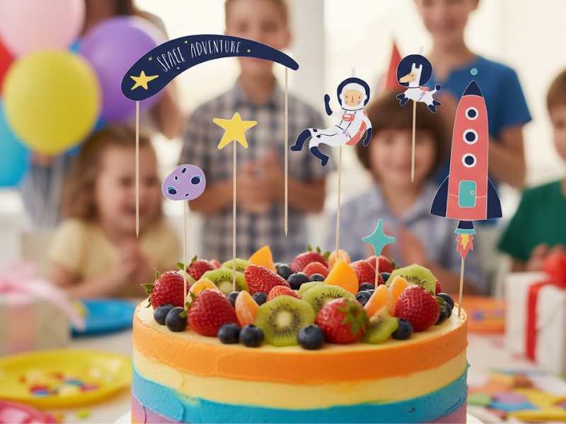 Dziecięce Dekoracje na Tort Kosmos