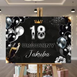 Nowoczesna Tablica Powitalna na Urodziny Personalizowana Nadruk MD1747