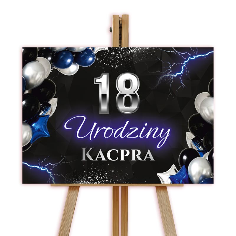 Tablica Powitalna Urodzinowa z Imieniem i Liczbą Ozdoba Sali MD1745