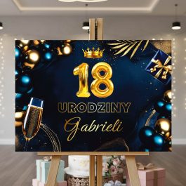 Tablica Powitalna na 18 Urodziny z Imieniem Plakat na Ściankę MD1746