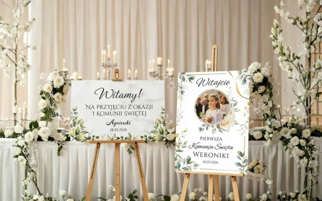 Co to jest tablica powitalna na Komunię Świętą i czy warto ją mieć? Trendy 2026