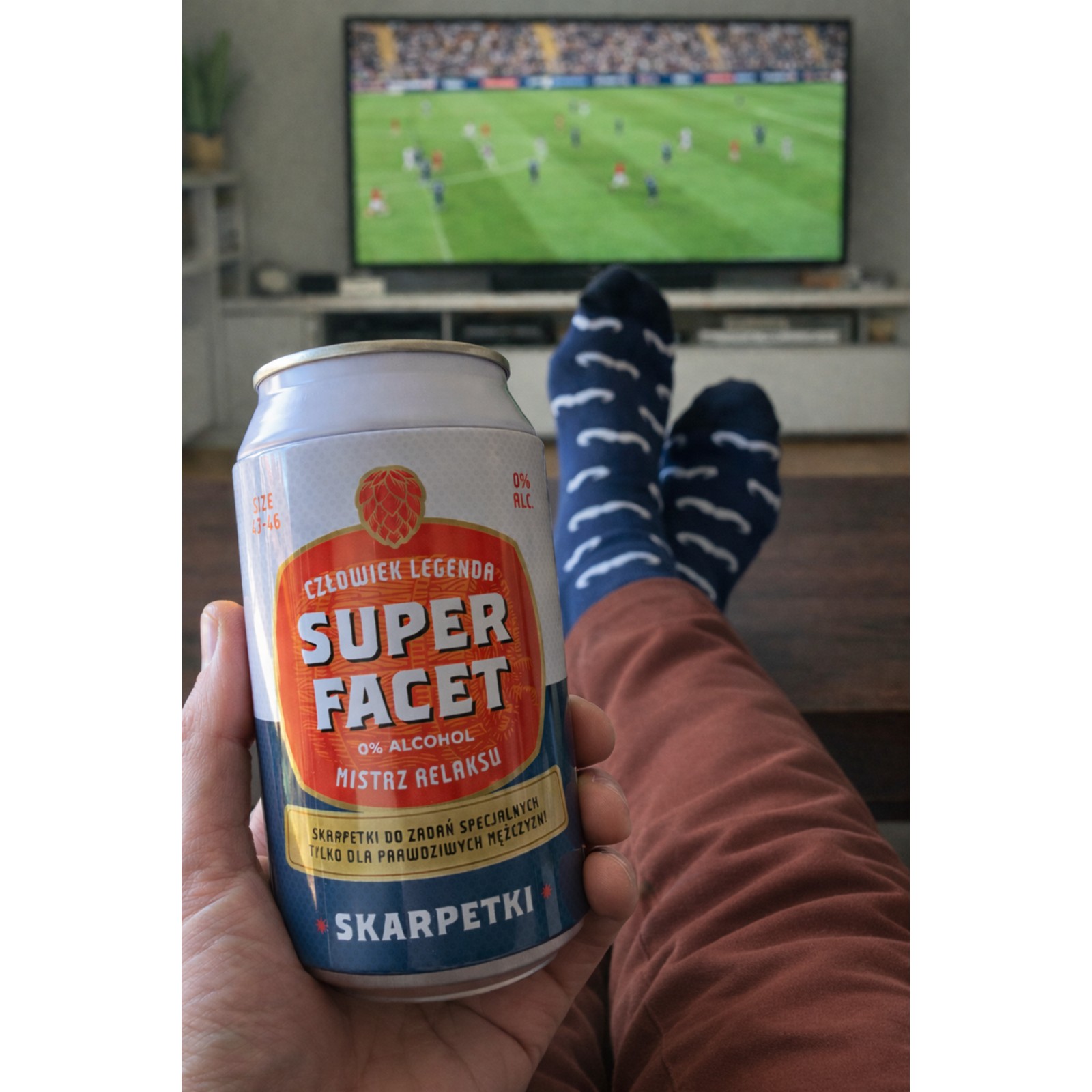 Prezent dla Faceta Skarpetki Męskie w Metalowej Puszce Super Facet MD1991 - obrazek 4
