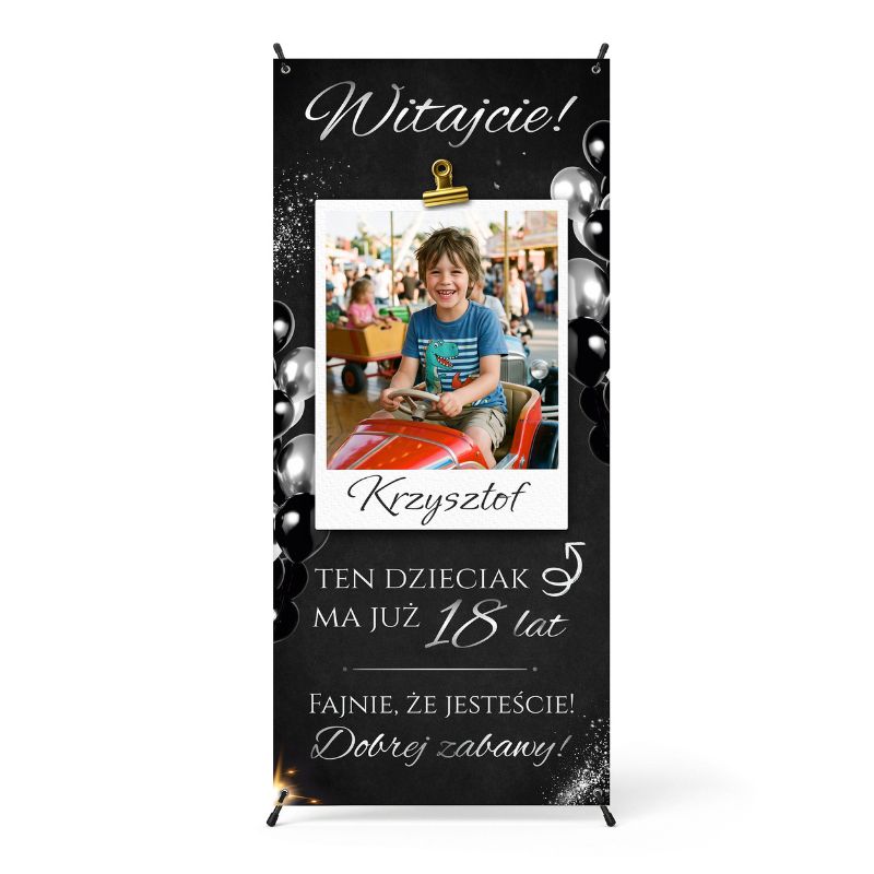 Baner Urodzinowy ze Zdjęciem Ten Dzieciak Ma Już Ścianka do Zdjęć