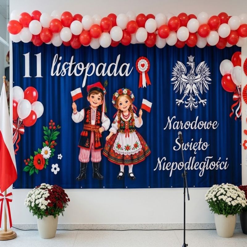 Baner 11 Listopada na Święto Niepodległości do Szkół i Przedszkoli MD2044