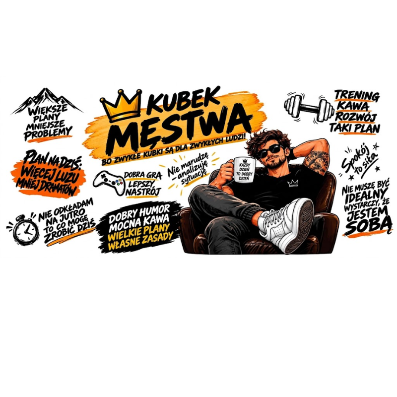 Prezent dla Faceta Kubek Męstwa i Pianka Rituals Zestaw MD2091